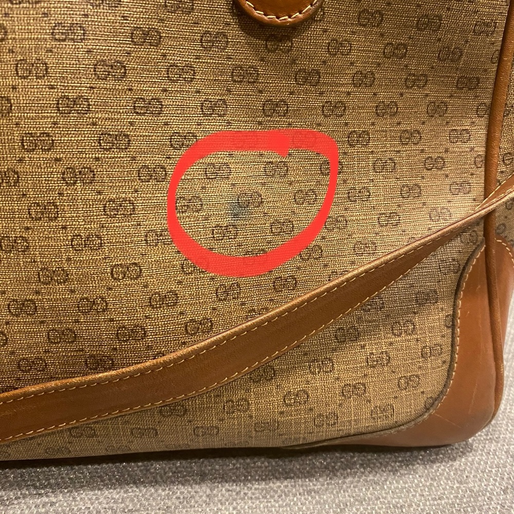 Vintage Gucci Monogram Handbag Crossbody With Shoulder Strap - Picture 9 of 16